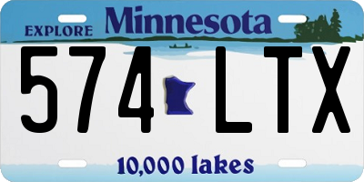 MN license plate 574LTX