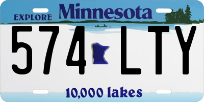 MN license plate 574LTY