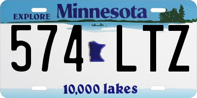 MN license plate 574LTZ