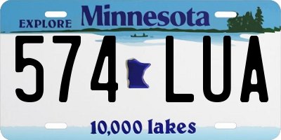 MN license plate 574LUA
