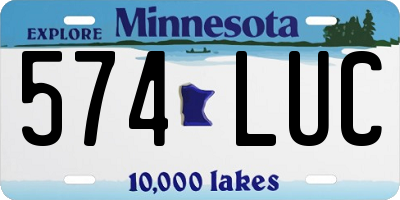 MN license plate 574LUC