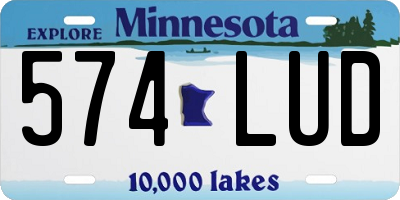 MN license plate 574LUD