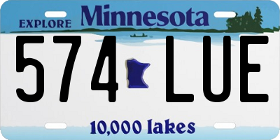 MN license plate 574LUE