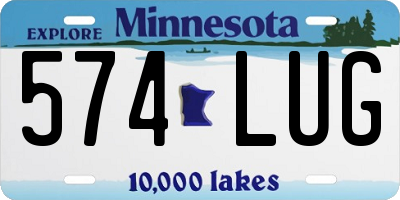 MN license plate 574LUG