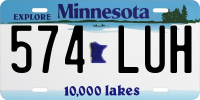 MN license plate 574LUH