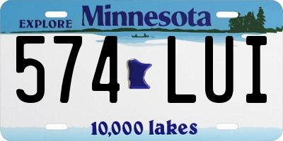 MN license plate 574LUI