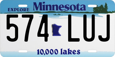 MN license plate 574LUJ