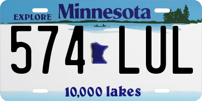 MN license plate 574LUL