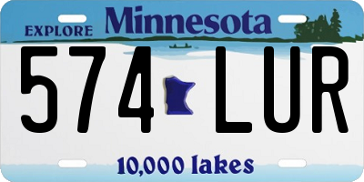 MN license plate 574LUR