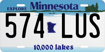MN license plate 574LUS