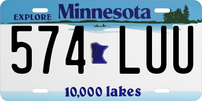 MN license plate 574LUU