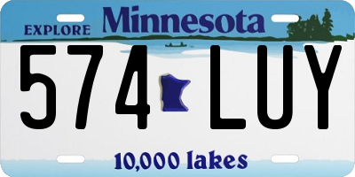 MN license plate 574LUY