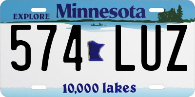 MN license plate 574LUZ