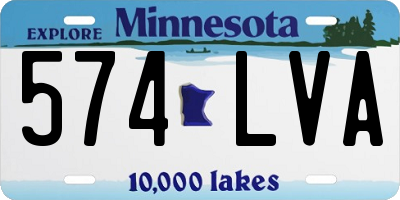 MN license plate 574LVA