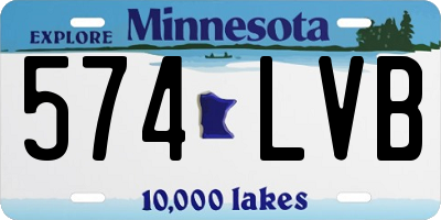 MN license plate 574LVB