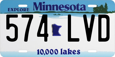 MN license plate 574LVD