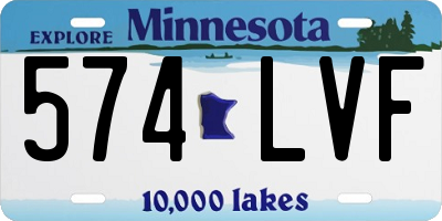 MN license plate 574LVF