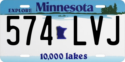 MN license plate 574LVJ