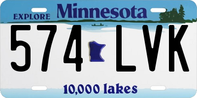 MN license plate 574LVK