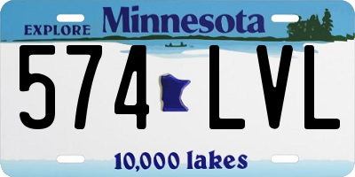 MN license plate 574LVL