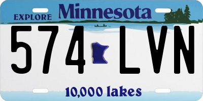 MN license plate 574LVN