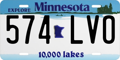 MN license plate 574LVO
