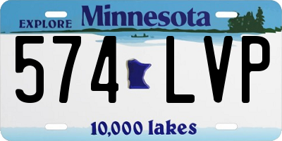 MN license plate 574LVP