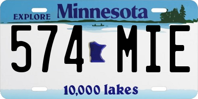 MN license plate 574MIE