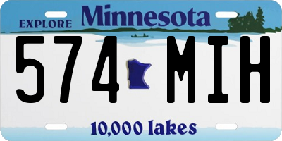 MN license plate 574MIH