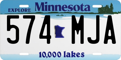 MN license plate 574MJA