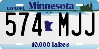 MN license plate 574MJJ