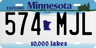 MN license plate 574MJL