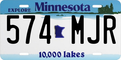 MN license plate 574MJR