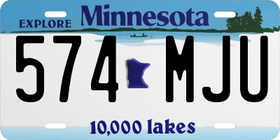 MN license plate 574MJU