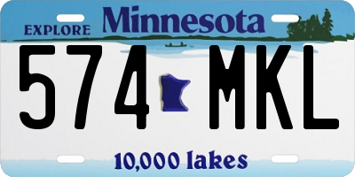 MN license plate 574MKL