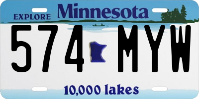 MN license plate 574MYW