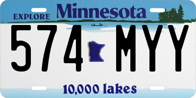 MN license plate 574MYY