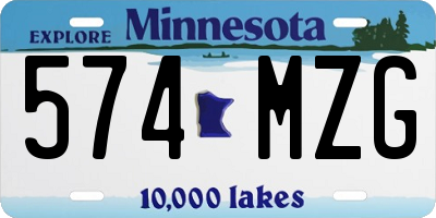 MN license plate 574MZG