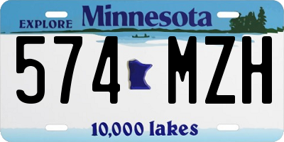 MN license plate 574MZH