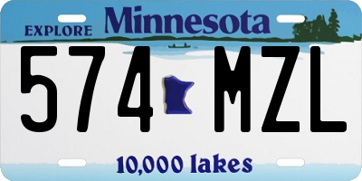 MN license plate 574MZL