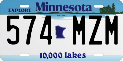 MN license plate 574MZM