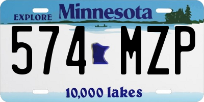 MN license plate 574MZP