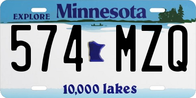MN license plate 574MZQ