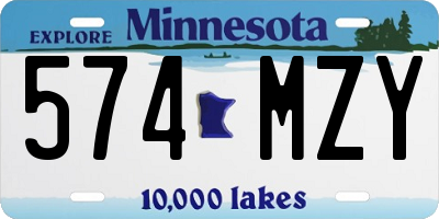 MN license plate 574MZY
