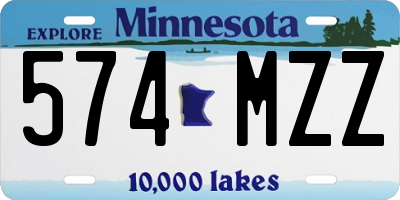 MN license plate 574MZZ