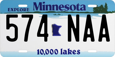MN license plate 574NAA