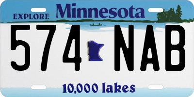 MN license plate 574NAB