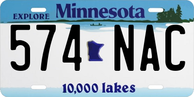 MN license plate 574NAC