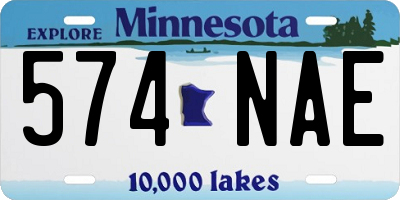 MN license plate 574NAE