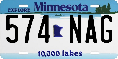 MN license plate 574NAG